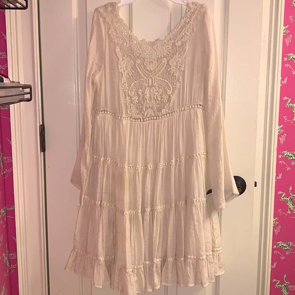 White sun dress, S